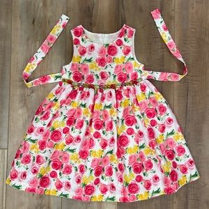 American Princess Floral Bejeweled Satin Dress